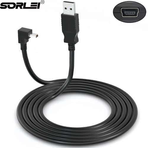1.5M USB MINI 5Pin 5P Left  angle Male to USB 2.0 A male plug Cable