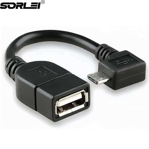 USB 2.0 OTG Type A Male to Micro-B Cable L-Type