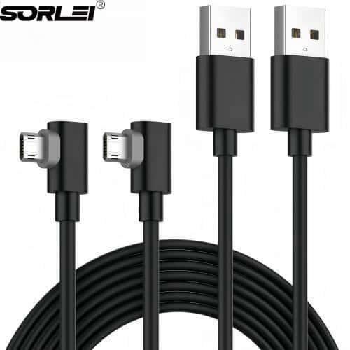 Micro Right Angle Micro USB Cable Fast Charging for Samsung Galaxy S7 Edge S6 S5, Moto E6 5 4, LG