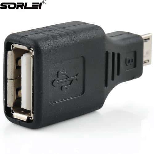 Portable USB 2.0 A Female to Micro USB B 5 Pin Male Plug OTG Adapter Converter