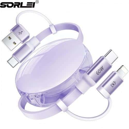 60W PD Fast Charging Cable 5 in 1 Scalable USB C cable