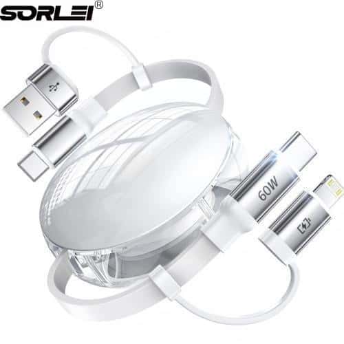 60W PD Fast Charging Cable 5 in 1 Scalable USB C cable