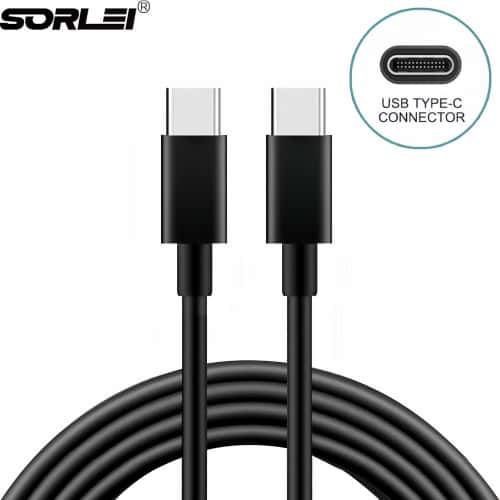 USB C to Type C Cable Aluminum Alloy Jacket Nylon Braided 480Mbps 60W Fast Charging Cable 20V/3A High Speed Charging
