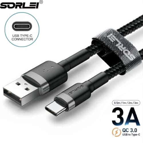 USB 2.0 to Type C Cable Fast Charging Data USB 3A 5A Current type C cable