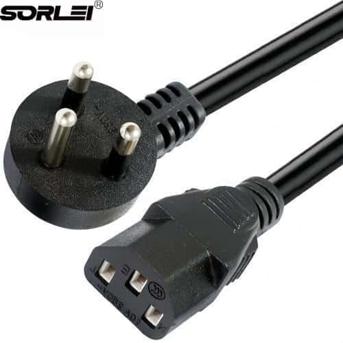 Thailand TISI 16A 250V 3 Pin AC Power Cord with IEC 320 C13 Plug 