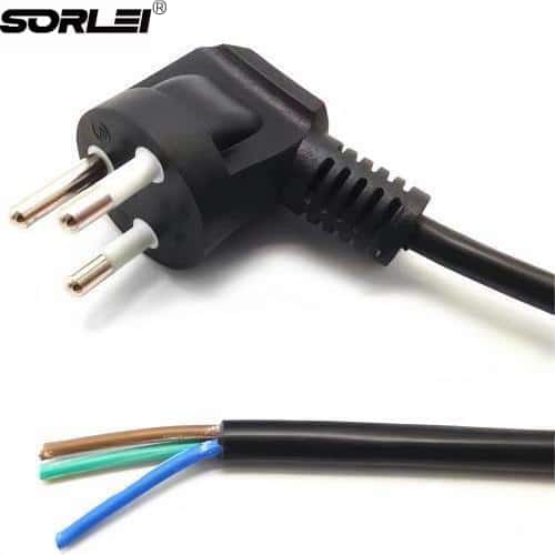 Thailand TISI 6A/10A/16A 250V H03VV-F/H05VV/H07RR 3-Core Pigtail  Extension Power Cord 