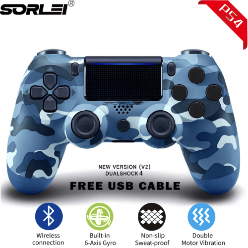 New Private PS4 Gamepad RGB Light Wireless Controller with Ergonomic Design and Vibration Motor for PS4 Joystick