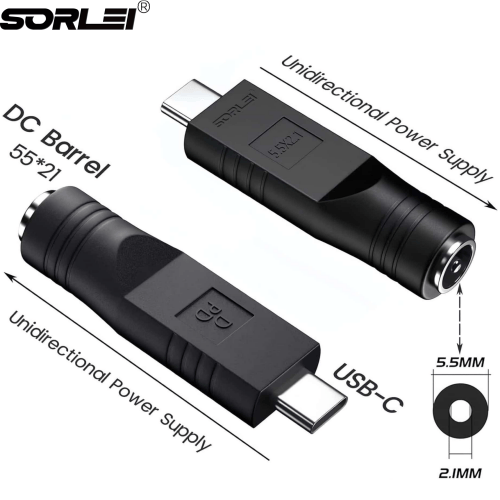 Starlink Mini USB C to DC Power Adapter 100W PD 5A DC Female to Type-C Male DC Power Adapter Waterproof for Starlink Mini V4