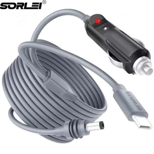 For Starlink Mini 2 in 1 Waterproof 3M 10FT Cable USB C Cigarette Lighter to DC Power Cable Car Charger/Type-C to DC 5.5*2.1MM Power Cord