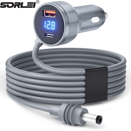 Car Charger Cable for Starlink Mini with Display 60W DC + 33W Dual USB-C/USB-A Power Adapter for Trucks RVs & Boats 12-24V 