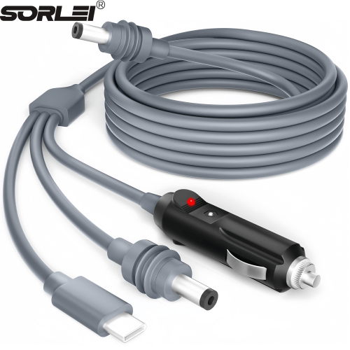 For Starlink Mini 3 in 1  Replacement 12-24V Car  Cigarette Lighter Charger/Type-C/DC to Mini DC Power Cable for Starlink Mini