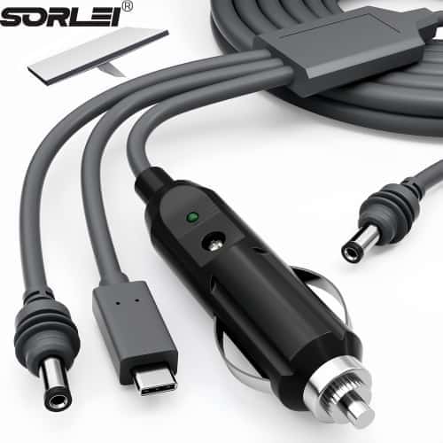  Starlink Mini 3 in 1 12-24V Cigarette Charge Cable DC 5.5*2.1mm USB C to DC Cable for Starlink Mini V4 Satellite Power Cords