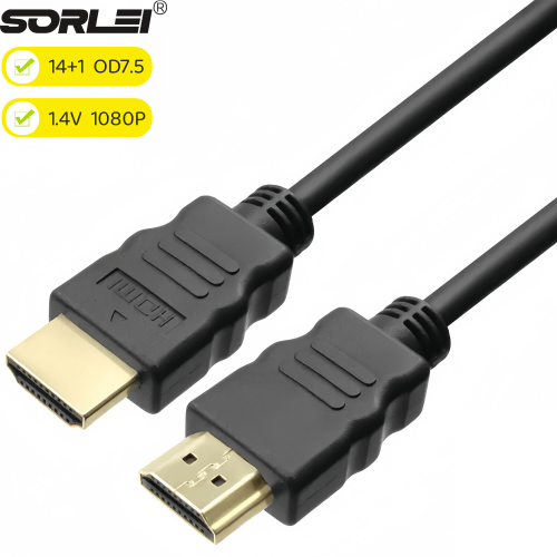 OEM Male to Male OD7.0 Gold Plated High Speed HDMI 1080P 1.4V Copper Clad Steel HDTV 14+1 Cable for PC Laptop
