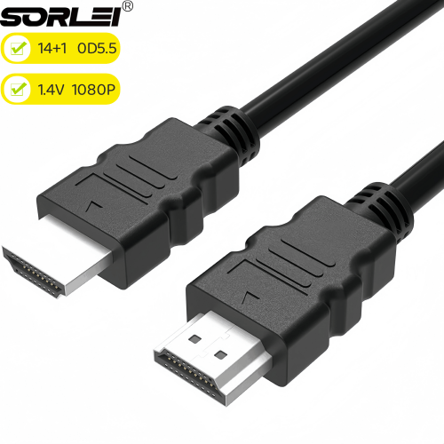 OEM Male to Male OD5.5 Nickel Plated High Speed HDMI 1080P 1.4V Copper Clad Steel Nickel Plating HDTV 14+1 Cable for PC Laptop