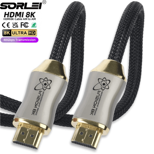HDMI 2.1 Certified Cable Supports 8K @60Hz and 4K @120Hz  with ROHS CE certificates Compatible with All TVs, BluRay, Xbox Series X, PS5 