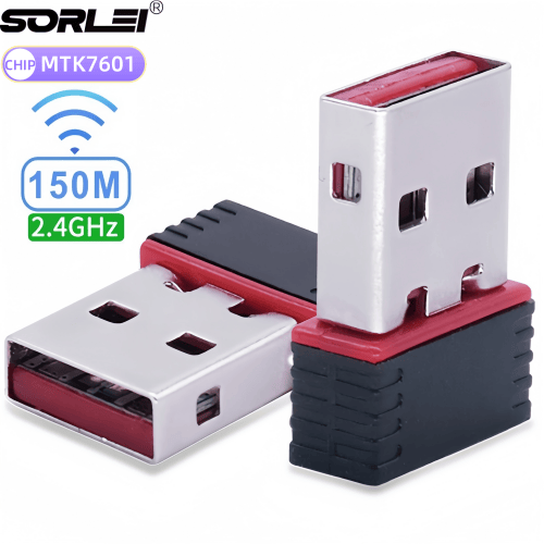 USB WiFi Adapter 150Mbps MTK7601 Chip Wireless Network Card Dongle 2.4GHz Band 802.11N Mini Receiver USB Lan Ethernet Receiver with CD Drive