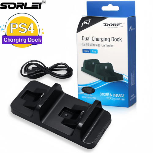 Dobe PS4 Dual Charging Dock Compact Station Black for PS4/PS4 Slim/ PS4 Pro Controller
