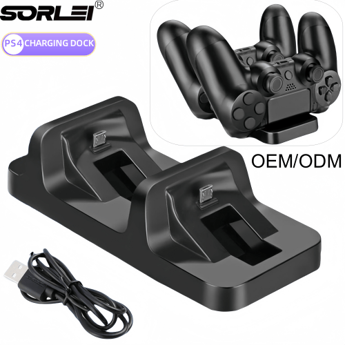 OEM/ODM PS4 Dual Charging Dock Compact Station Black for PS4/PS4 Slim/ PS4 Pro Controller
