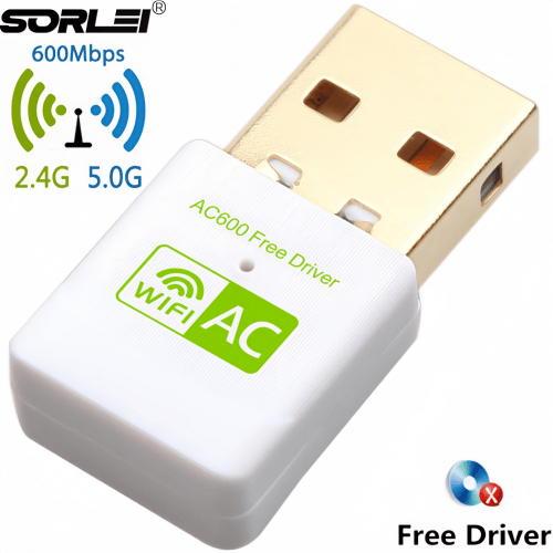 Free Driver AC600Mbps RTL8811 Dual Band 802.11ac 2.4/5G Wireless Network Card External White Mini USB Wireless Adapter WiFi Dongle
