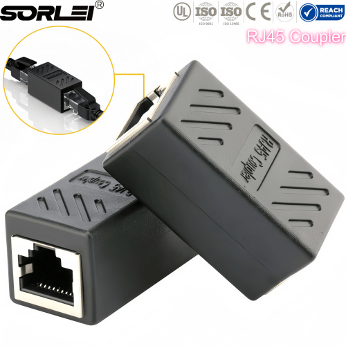 Rj45 Coupler Ethernet Cat 5e/Cat5/Cat6/Cat7 RJ45 8P8C Female to Female Coupler Ethernet Extender Adapter Shielded