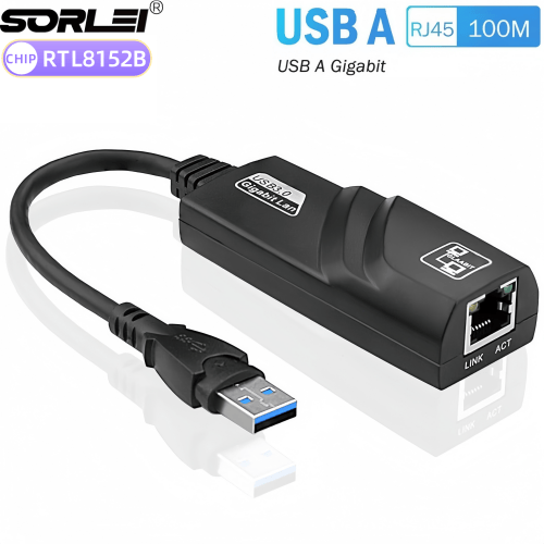 USB 3.0 to Gigabit RJ45 RTL8152B Ethernet Adapter Super Hyper Speed Up to 100Mbps